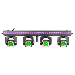 SHOWBAR GO VIBE CON 4 CABEZAS MÓVILES Y BARRA LED