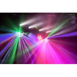 SHOWBAR CON 2X FOCO PAR, 2X BUTTERFLY Y LASER R/G DMX IRC