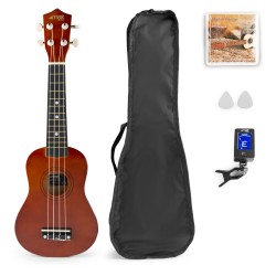 UKEY UKULELE SET SOPRANO 21" NATURAL OSCURO