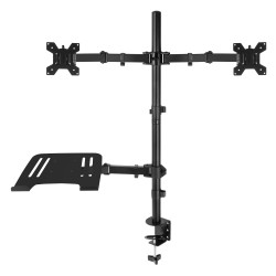 CMA20L BRAZO DOBLE PARA MONITOR 13" - 32" CON SOPORTE PARA PORTÁTIL