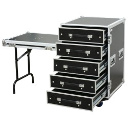 PD-FA6 FLIGHTCASE DE 5 CAJONES 3U + MESA