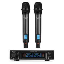 PD220 MICRÓFONO INALÁMBRICO DE MANO UHF 2X 80-CANALES, SISTEMA TRUE DIVERSITY