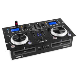 CDJ500 DOBLE REPRODUCTOR CON AMPLIFICADOR CD/MP3/USB/BT